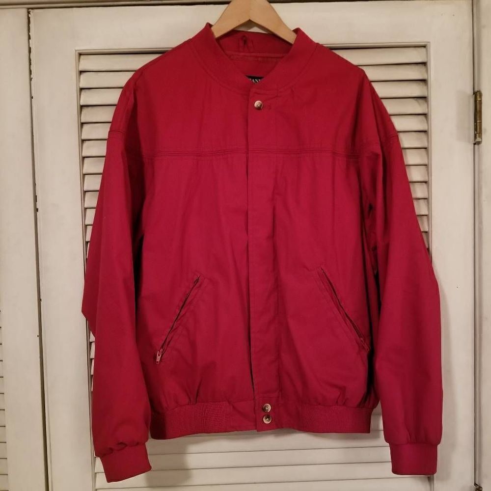 Vintage Haband Red Bomber Jacket L